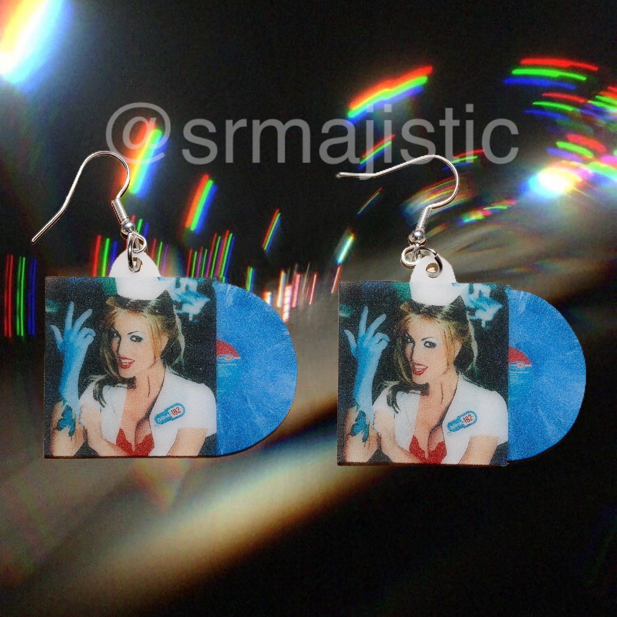 Blink 182 Enema of the State Vinyl Album Handmade Earrings!