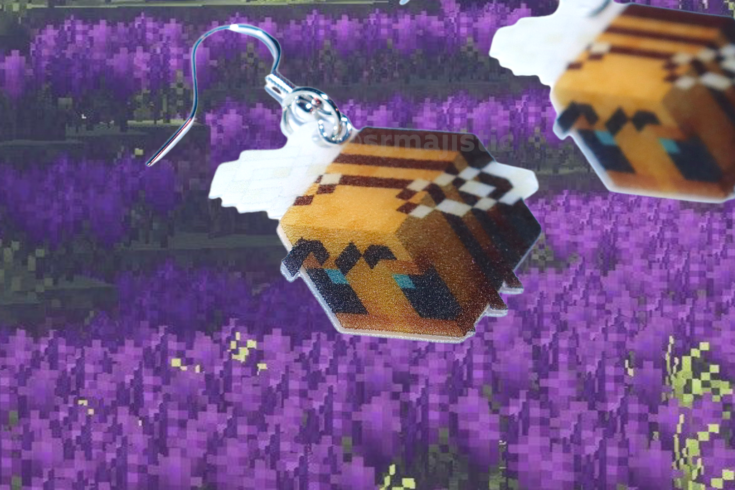 Minecraft Bee Cute Character Handmade Earrings!