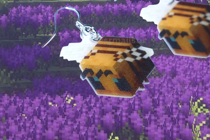 Minecraft Bee Cute Character Handmade Earrings!