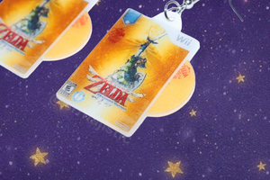 The Legend of Zelda Skyward Sword Wii Game 2D detailed Handmade Earrings!