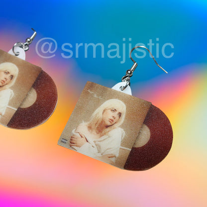 Billie Eilish Happier Than Ever Vinyl Album Handmade Earrings!