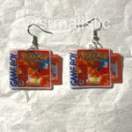 Pokémon Blue, Red, and Yellow Game Boy Game 2D detailed Handmade Earrings!