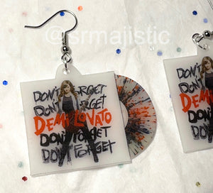 Demi Lovato Don’t Forget Vinyl Album Handmade Earrings!