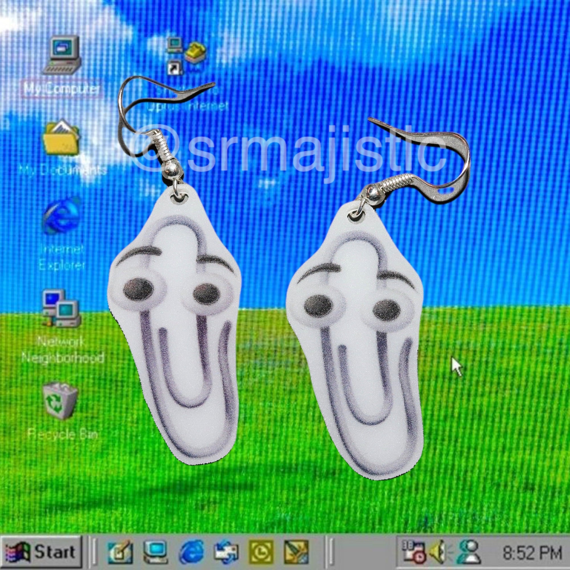 Clippy Microsoft Office Assistant Character Handmade Earrings!