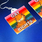 Garfield Collection of Flaming Pride Flags Handmade Earrings!