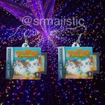 Hamtaro Ham-Ham Heartbreak Game Boy Game 2D detailed Handmade Earrings!