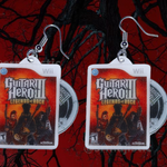 Guitar Hero III Legends of Rock Wii Game 2D detailed Handmade Earrings!