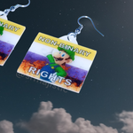 Luigi Non-Binary Rights Flame Pride Flag Handmade Earrings!