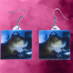 Cool Capybara Playing Video Games Handmade Earrings!
