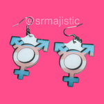 LGBT Sexuality Symbols 2D cute detailed Handmade Earrings!
