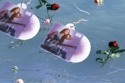 Miley Cyrus the Time of Our Lives Vinyl Album Handmade Earrings!