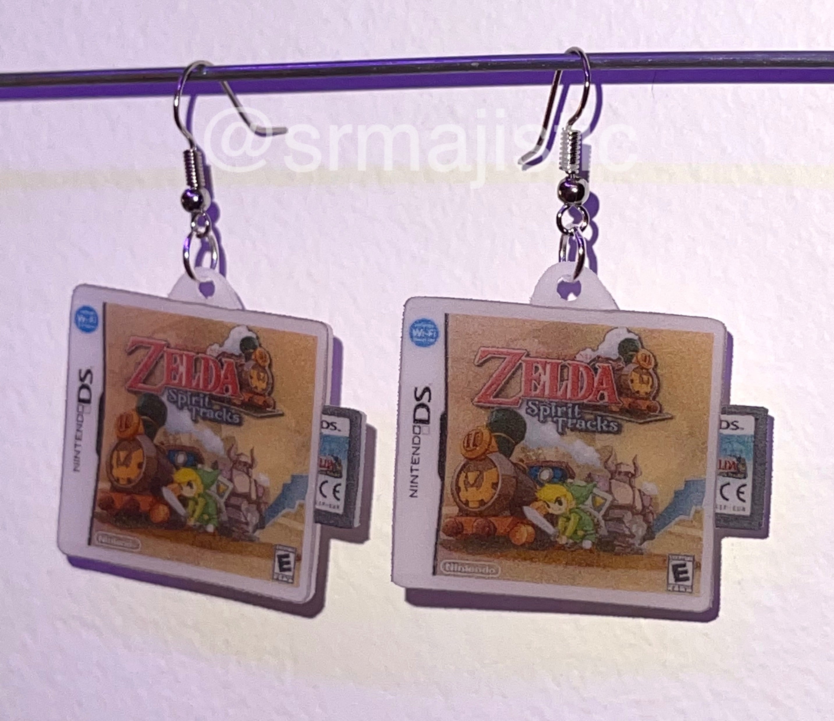 Zelda Spirit Tracks Nintendo DS Game 2D detailed Handmade Earrings!