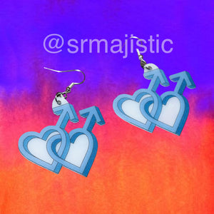 LGBT Sexuality Symbols 2D cute detailed Handmade Earrings!
