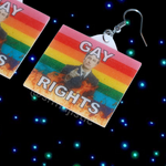 Better Call Saul Gay Flame Pride Flag Handmade Earrings!