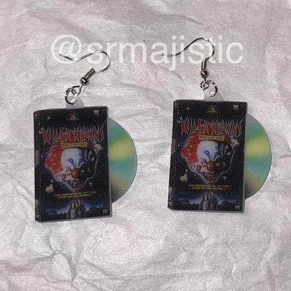 Killer Clowns from Outer Space (1988) DVD 2D detailed Handmade Earrings!
