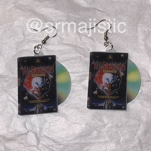 Killer Clowns from Outer Space (1988) DVD 2D detailed Handmade Earrings!