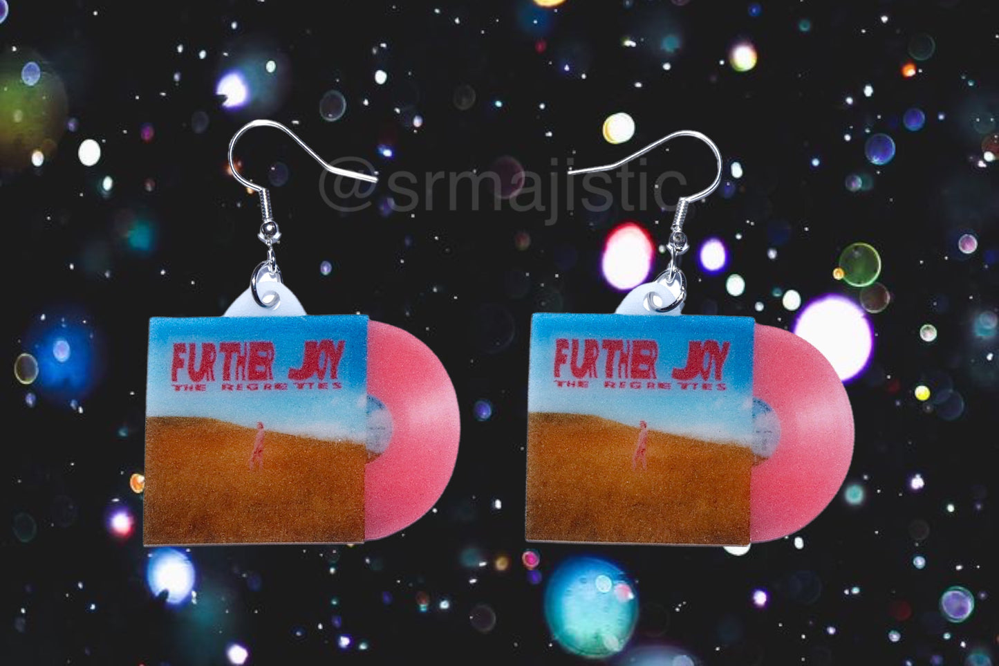 The Regrettes Further Joy Vinyl Album Handmade Earrings!