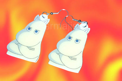 Moomin Cartoon Character Handmade Earrings!