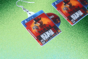 Red Dead Redemption 2 PS4 Game 2D detailed Handmade Earrings!