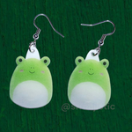 Wendy the Frog Squishmallow 2D Character Handmade Earrings!