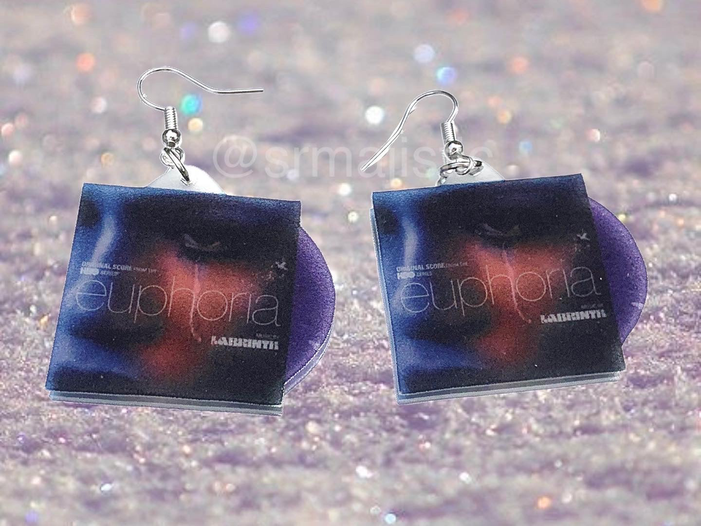 Euphoria TV show Soundtrack Vinyl Album Handmade Earrings!