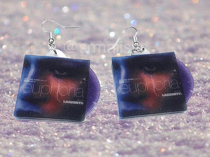 Euphoria TV show Soundtrack Vinyl Album Handmade Earrings!