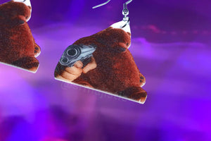 Violent Djungelskog with Weapon Detailed Earrings!