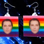 Paul Dano Says Gay Rights Pride Flag Handmade Earrings!