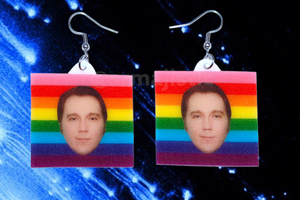 Paul Dano Says Gay Rights Pride Flag Handmade Earrings!