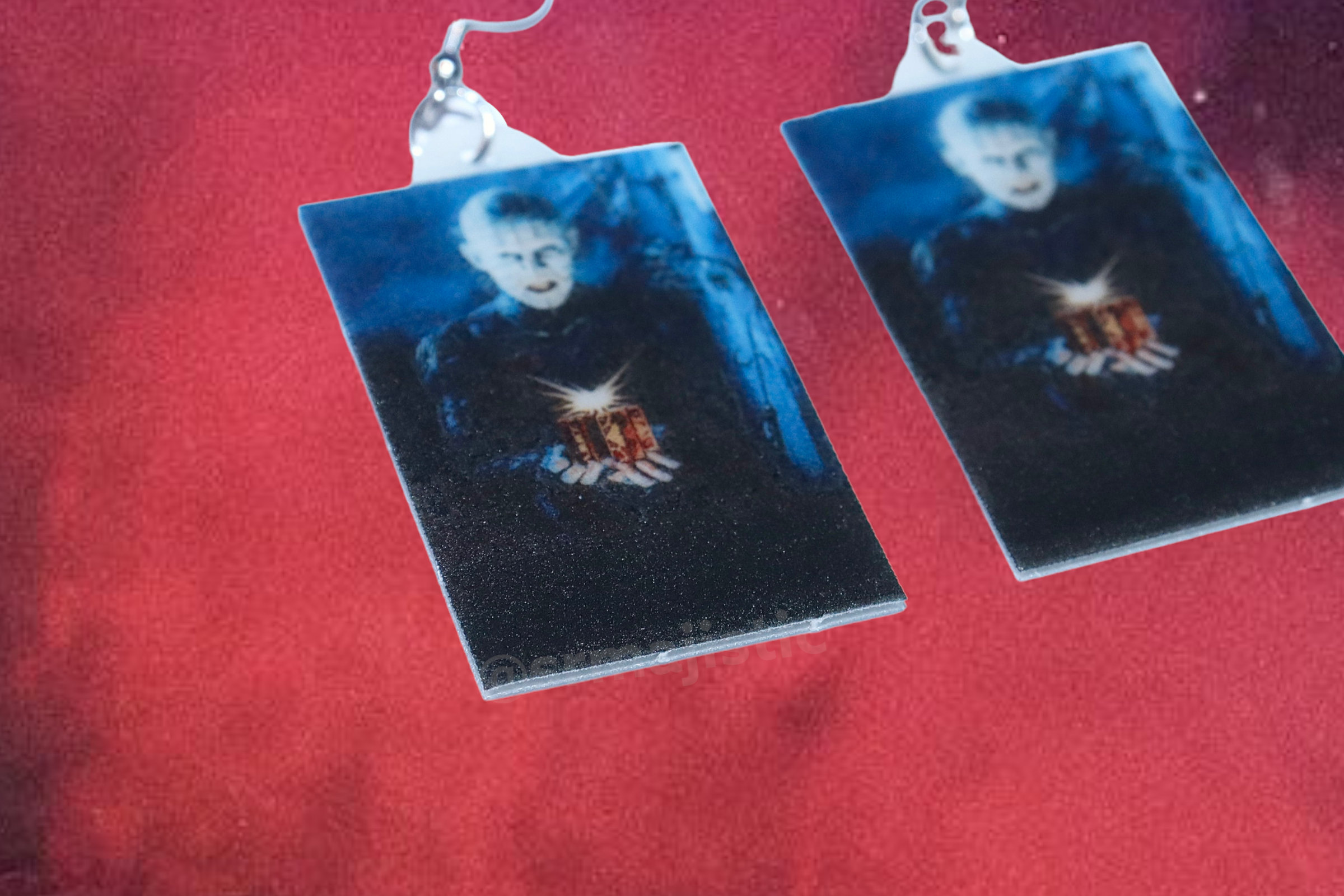 Hellraiser Pinhead Character 2D detailed Handmade Earrings!