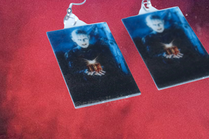 Hellraiser Pinhead Character 2D detailed Handmade Earrings!