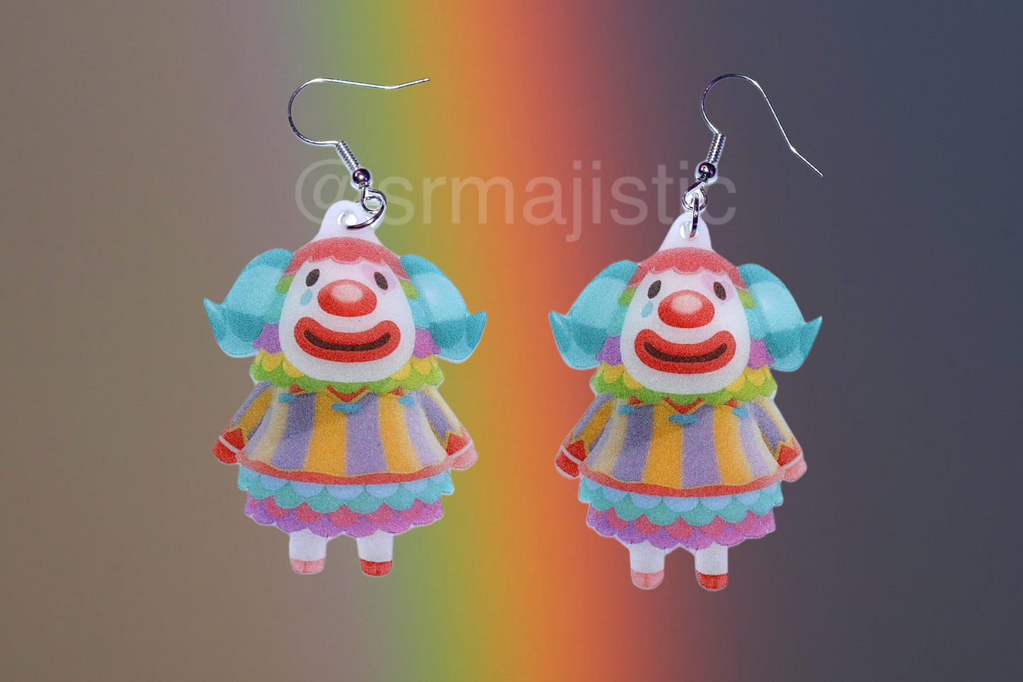 Pietro Clown Villager Animal Crossing Character Cute Handmade Earrings!