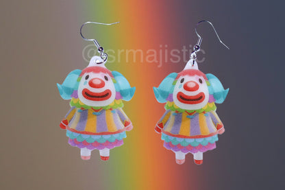 Pietro Clown Villager Animal Crossing Character Cute Handmade Earrings!