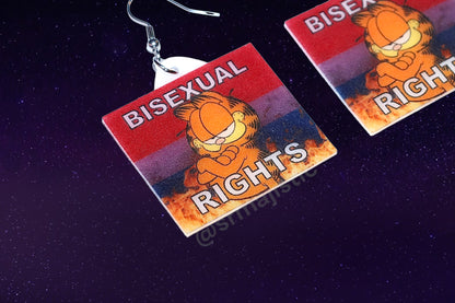 Garfield Collection of Flaming Pride Flags Handmade Earrings!
