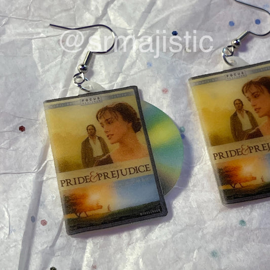 Pride & Prejudice (2005) DVD 2D detailed Handmade Earrings!