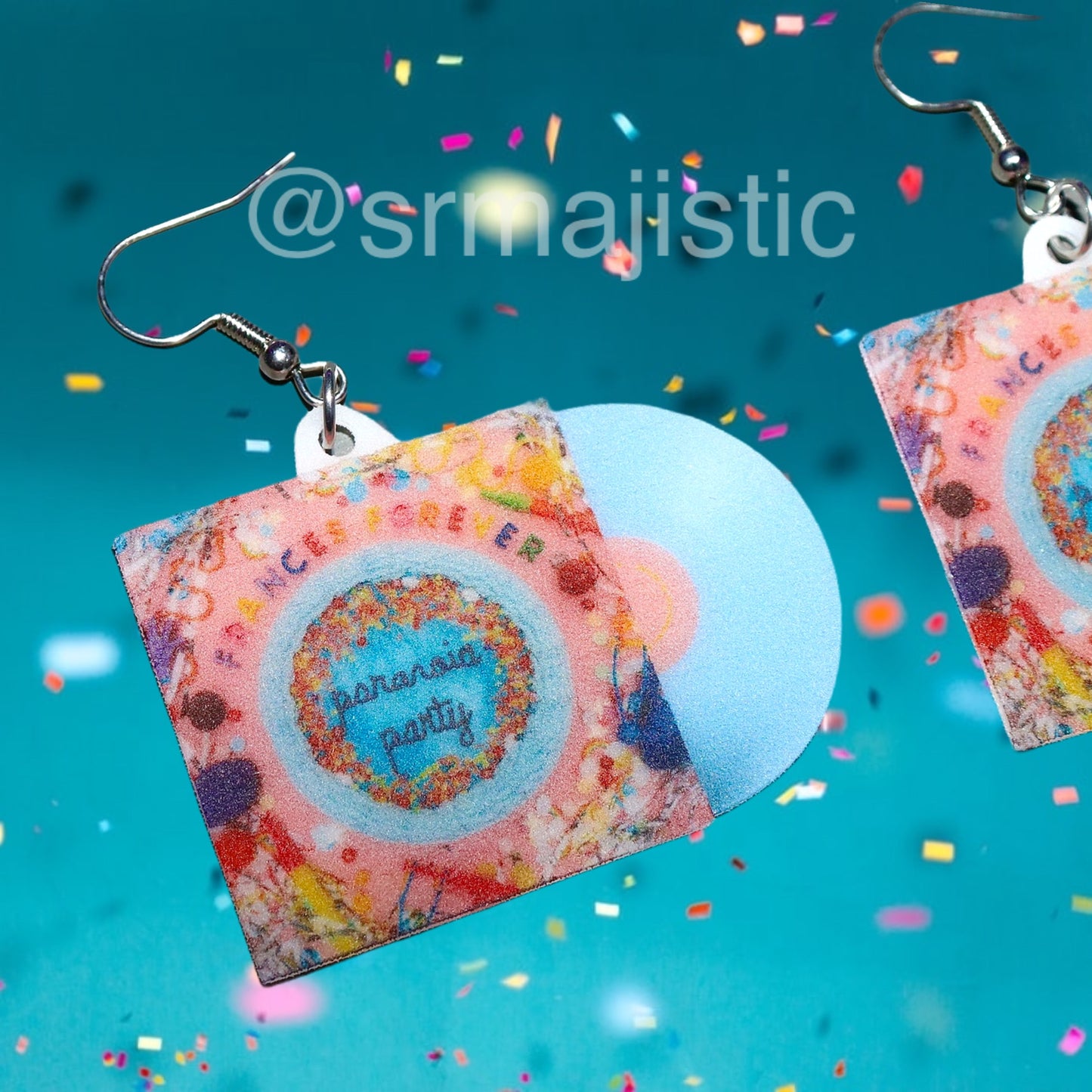 Frances Forever Paranoia Party Vinyl Album Handmade Earrings!