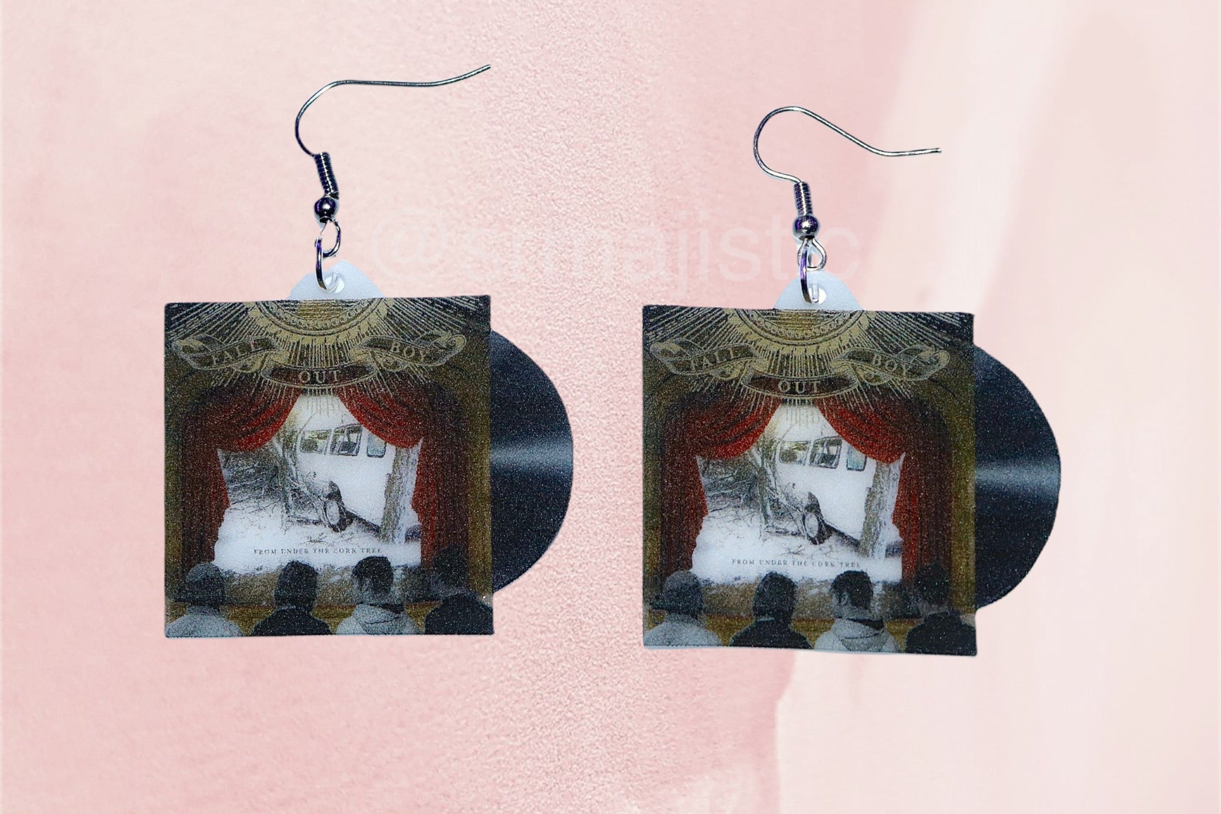 Fall Out Boy From Under the Cork Tree Vinyl Album Handmade Earrings!