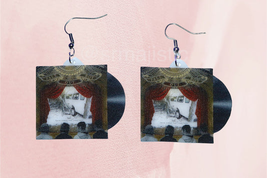 (READY TO SHIP) Fall Out Boy From Under the Cork Tree Vinyl Album Handmade Earrings!