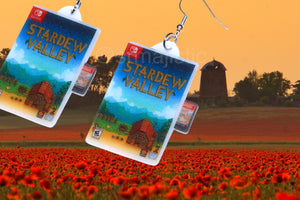 Stardew Valley Nintendo Switch 2D Game detailed Handmade Earrings!