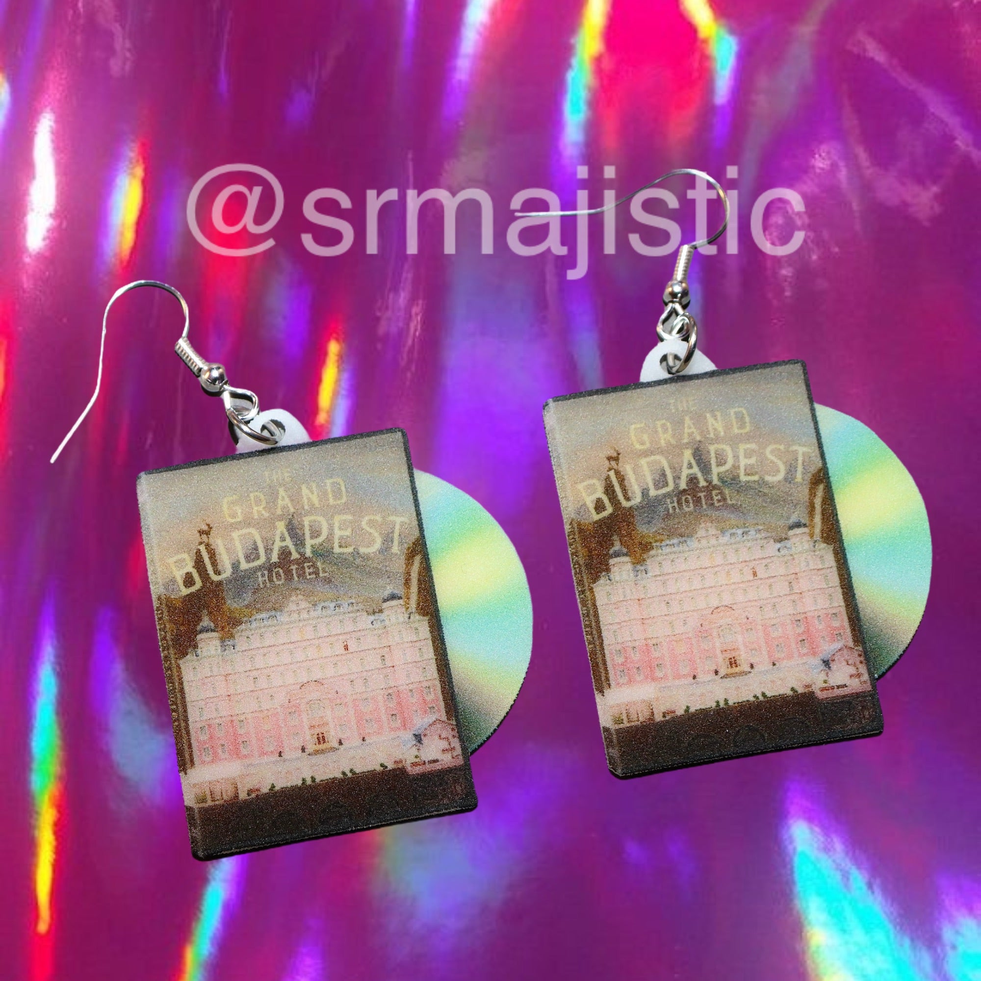 The Grand Budapest Hotel (2014) DVD 2D detailed Handmade Earrings!