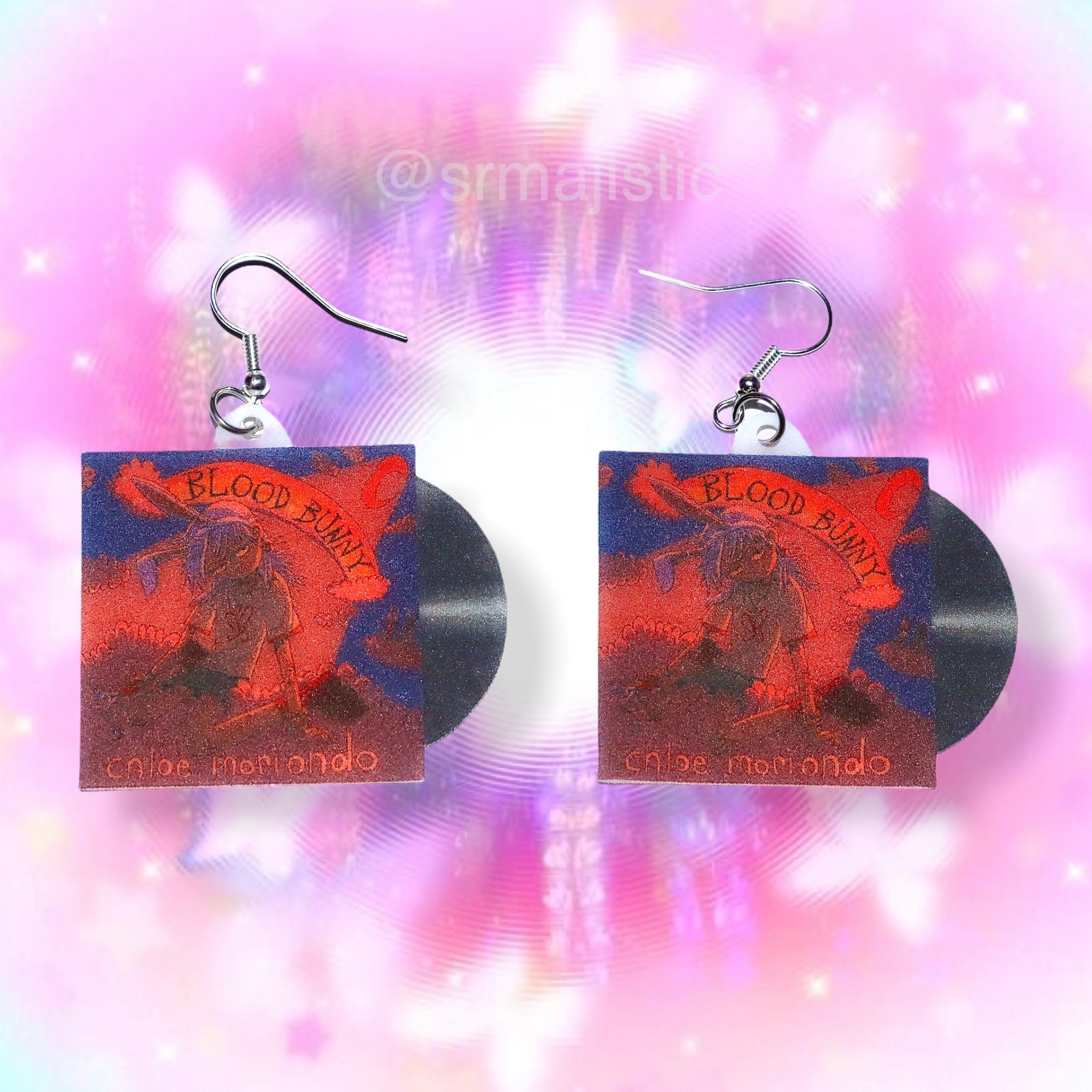 Chloe Moriondo Blood Bunny Vinyl Album Handmade Earrings!