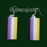 PRIDE Flag Cute 2D Handmade Earrings!