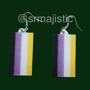 PRIDE Flag Cute 2D Handmade Earrings!