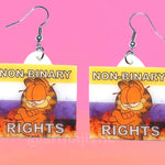 Garfield Collection of Flaming Pride Flags Handmade Earrings!