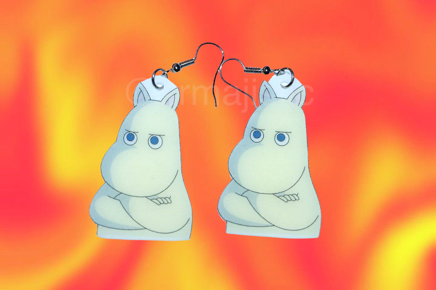 Moomin Cartoon Character Handmade Earrings!