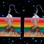Better Call Saul Gay Flame Pride Flag Handmade Earrings!