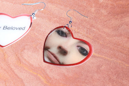 Custom Heart Locket Style Earrings