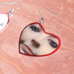 Custom Heart Locket Style Earrings