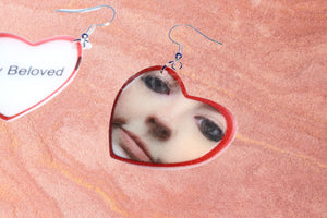 Custom Heart Locket Style Earrings
