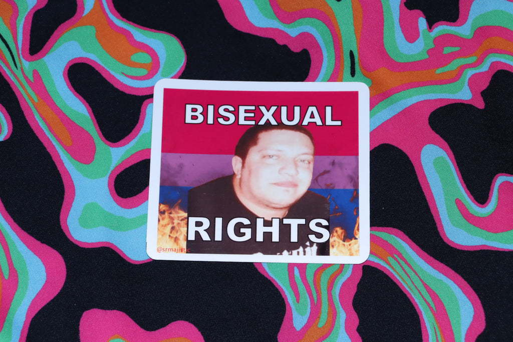 Flaming Bisexual Flag Character Stickers